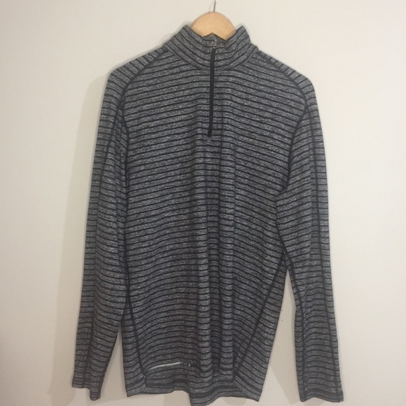 Lululemon size XL 1/2 Zip Raven Stripe Black - Picture 8 of 12